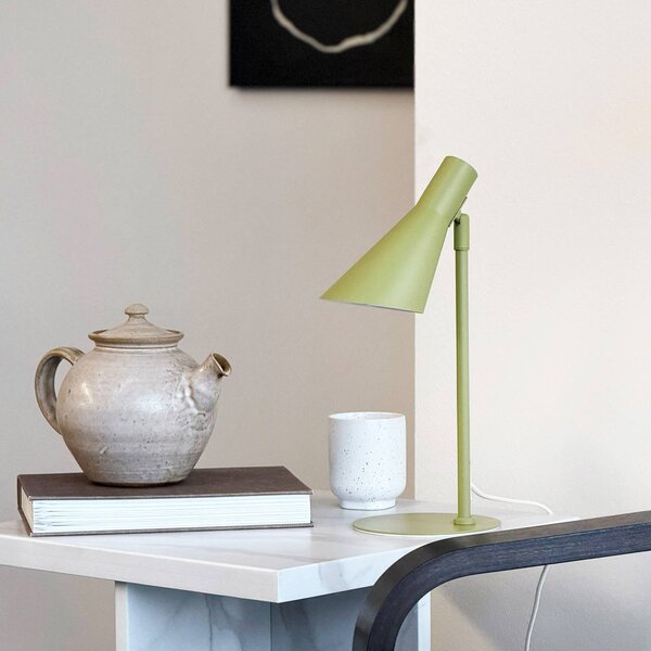 Dyberg Larsen Lampa stołowa DL12 Mini, zielony, salon / jadalnia, metal, skandynawski
