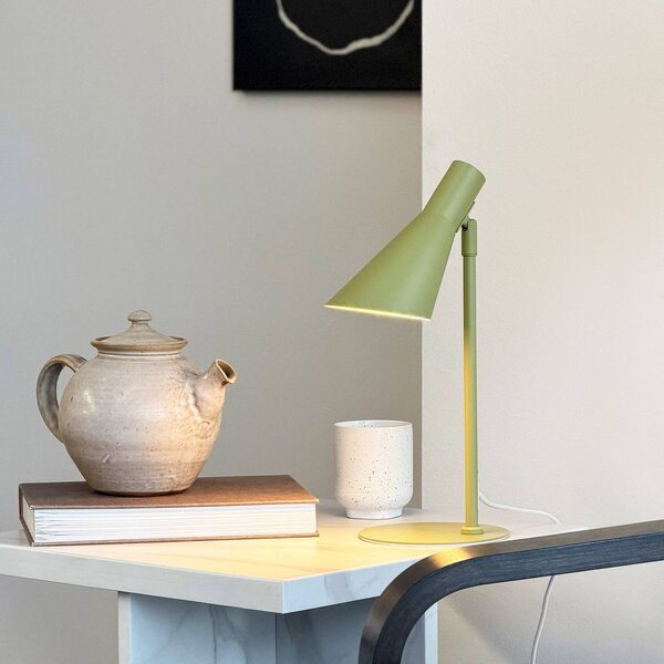 Dyberg Larsen Lampa stołowa DL12 Mini, zielony, salon / jadalnia, metal, skandynawski