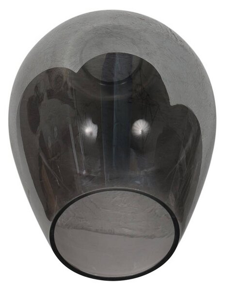 Mexlite Lampa stołowa Bloeba, aluminiowy / szary / cynkowy, salon / jadalnia, szkło