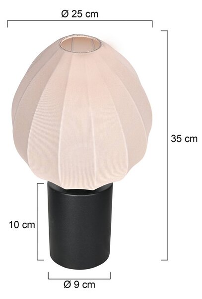 Mexlite Lampa stołowa Bloeba, biały / opal, salon / jadalnia, tkanina / materiał / jedwab