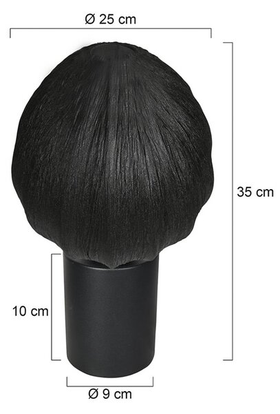 Mexlite Lampa stołowa Bloeba, czarny, salon / jadalnia, tkanina / materiał / jedwab
