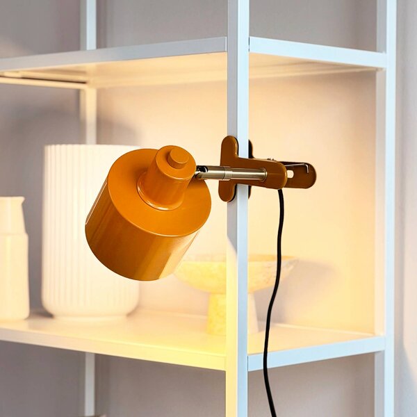 Dyberg Larsen Lampka z klipsem Ocean, żółty / pomarańczowy, sypialnia, metal, skandynawski