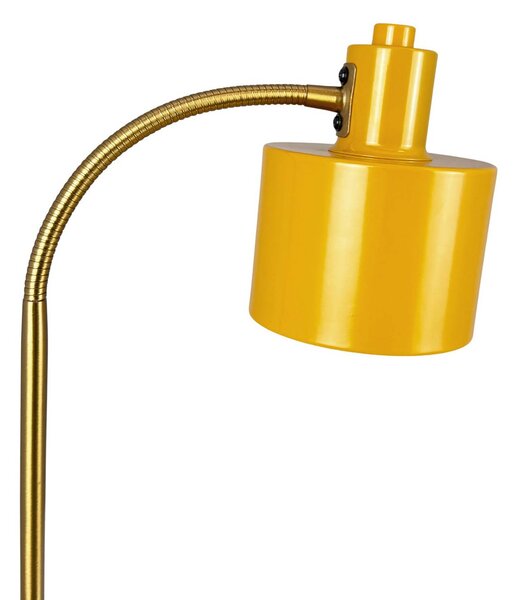 Dyberg Larsen Lampa stołowa Ocean Flex, żółty / pomarańczowy, salon / jadalnia, metal, skandynawski