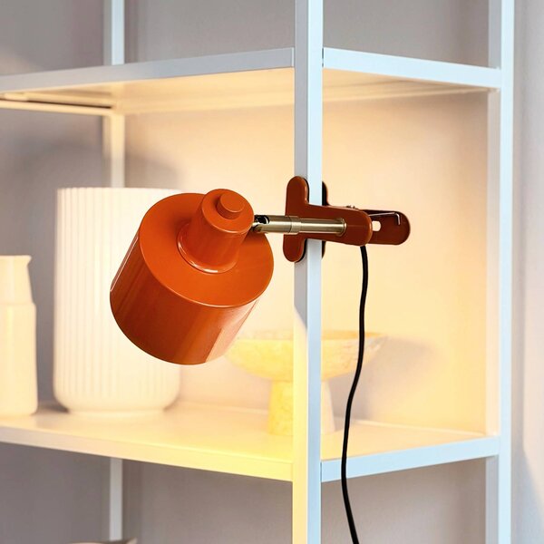 Dyberg Larsen Lampka z klipsem Ocean, żółty / pomarańczowy, sypialnia, metal, skandynawski