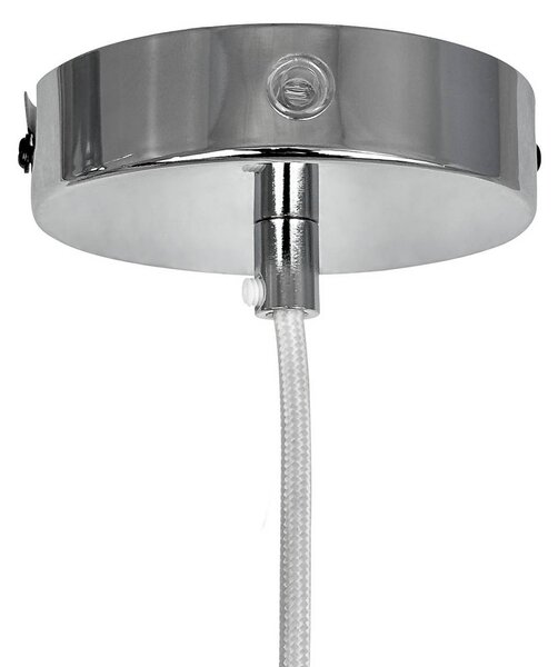 Dyberg Larsen Lampa wisząca Nova D25, możliwość ściemniania, chromowy / srebrny, salon / jadalnia, metal, skandynawski