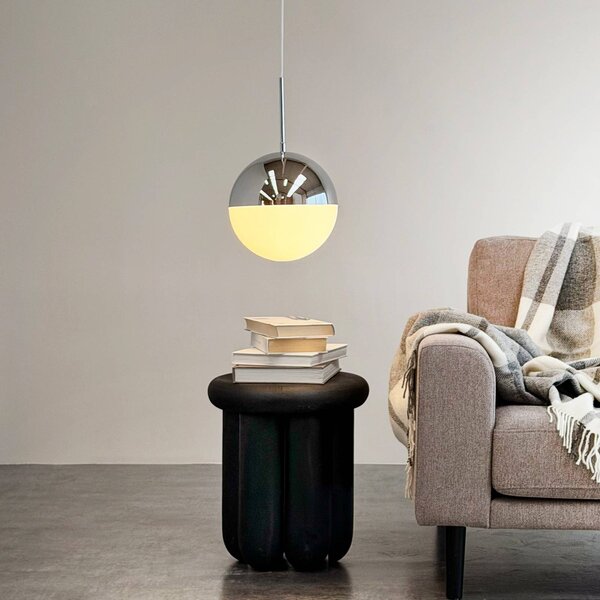 Dyberg Larsen Lampa wisząca Nova D25, możliwość ściemniania, chromowy / srebrny, salon / jadalnia, metal, skandynawski