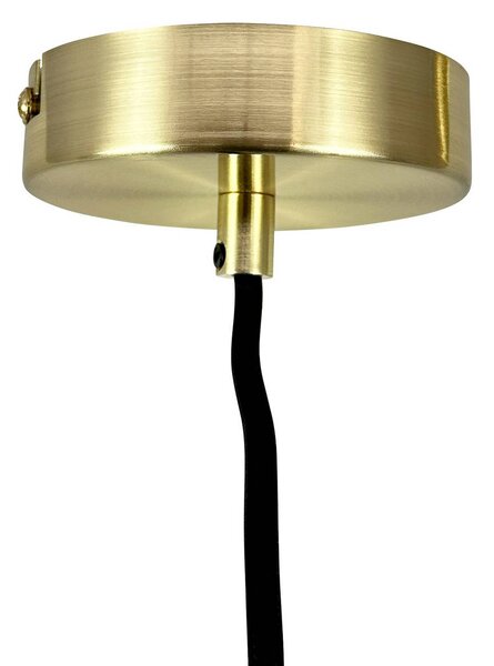 Dyberg Larsen Lampa wisząca Nova D25, możliwość ściemniania, mosiężny / złoty, salon / jadalnia, metal, skandynawski