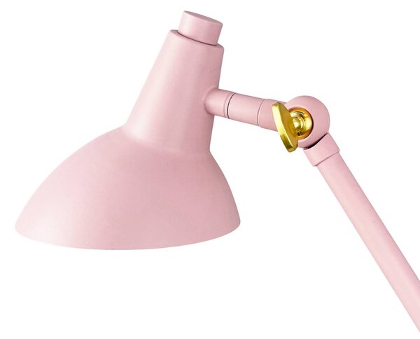 Dyberg Larsen Lampa stołowa Vela, fioletowy / różowy / bladoróżowy, salon / jadalnia, metal, skandynawski