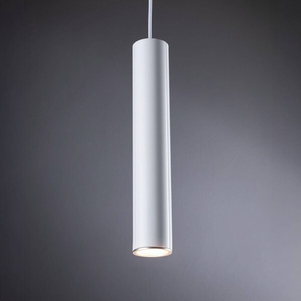 Paulmann Lampa wisząca URail Catalejo, biała, metalowa możliwość ściemniania, biały / opal, salon / jadalnia, metal, nowoczesny