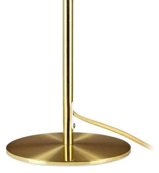 Dyberg Larsen Lampa stołowa Globus, mosiężny / złoty, salon / jadalnia, metal, skandynawski