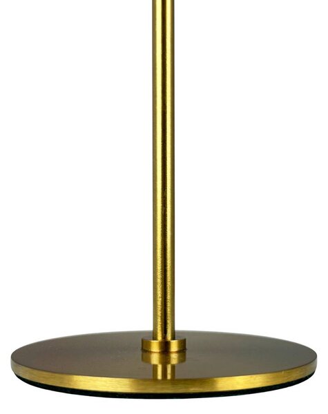 Dyberg Larsen Lampa stołowa Along, możliwość ściemniania, mosiężny / złoty, salon / jadalnia, metal, skandynawski