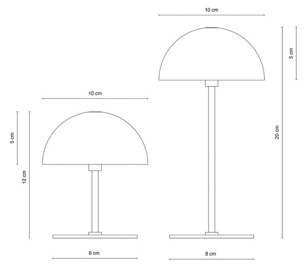 Dyberg Larsen Lampa stołowa Along, możliwość ściemniania, mosiężny / złoty, salon / jadalnia, metal, skandynawski
