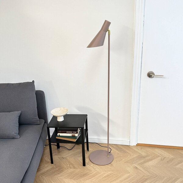 Dyberg Larsen Lampa stojąca DL12, kremowy / amber, salon / jadalnia, metal, skandynawski