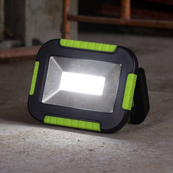 FH Lighting Reflektor zewnętrzny LED z akumulatorem 850946, czarny/zielony, długość 16 cm możliwość ściemniania, czarny, tworzywo sztuczne, nowoczesny