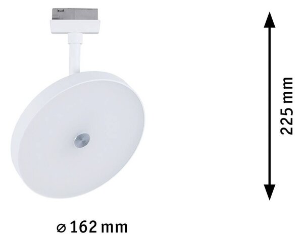 Paulmann URail spot LED Hildor, biały sygnałowy, 3000 K, ściemniany możliwość ściemniania, biały / opal, biuro, metal, nowoczesny