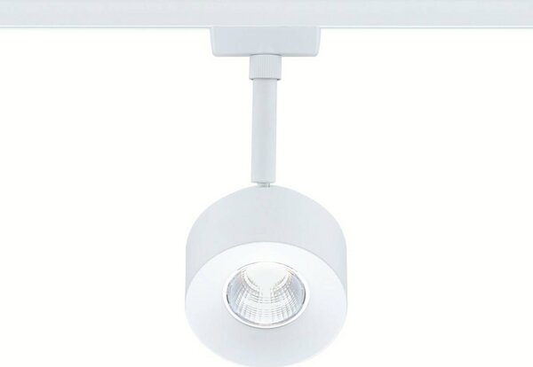 Paulmann URail spot LED Pane, biały sygnałowy, 4000K, ściemniany możliwość ściemniania, biały / opal, salon / jadalnia, metal, nowoczesny