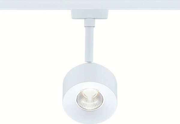 Paulmann URail spot LED Pane, biały sygnałowy, 3000K, ściemniany możliwość ściemniania, biały / opal, salon / jadalnia, metal, nowoczesny