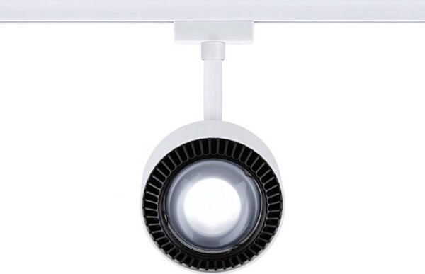 Paulmann URail spot LED Aldan, 4000 K, biała światło sygnałowe możliwość ściemniania, biały / opal, salon / jadalnia, metal, nowoczesny