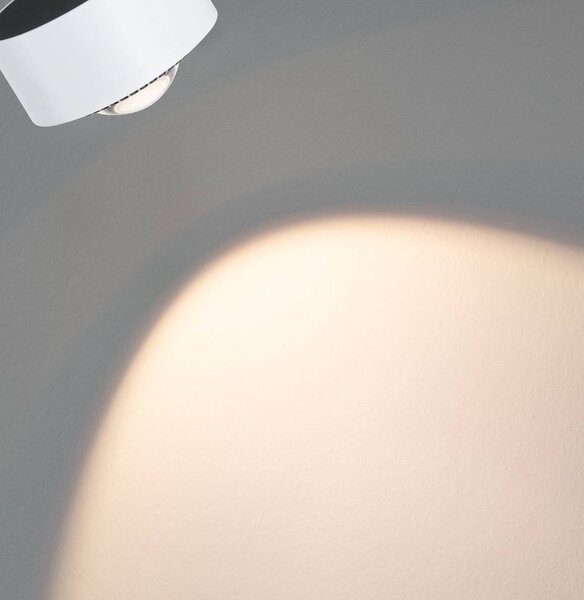 Paulmann URail spot LED Aldan, 4000 K, biała światło sygnałowe możliwość ściemniania, biały / opal, salon / jadalnia, metal, nowoczesny