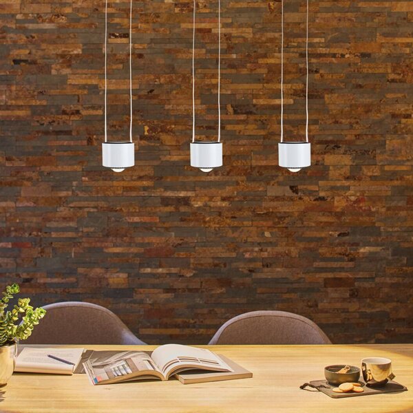 Paulmann Lampa wisząca LED URail Aldan, biała sygnałowa, 3000 K możliwość ściemniania, biały / opal, salon / jadalnia, metal, nowoczesny