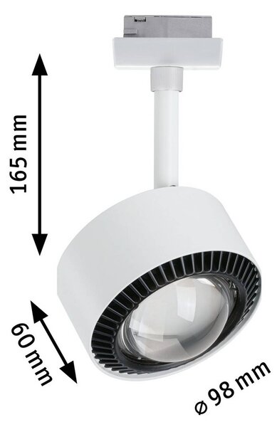 Paulmann Paulman URail spot LED Aldan, biały sygnałowy, White Switch Aldan, biały / opal, salon / jadalnia, metal, nowoczesny