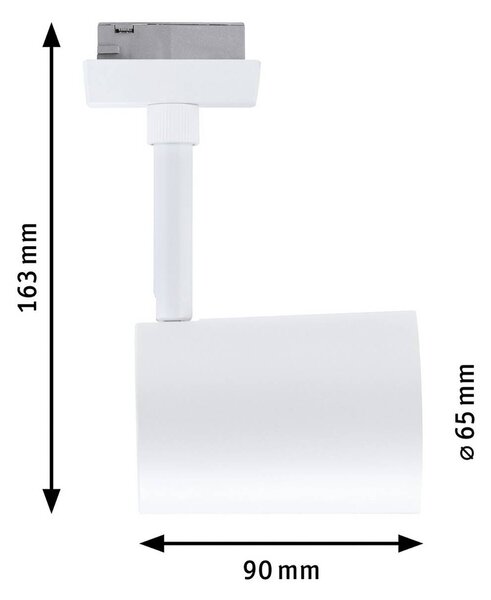 Paulmann URail spot LED Luxe, ZigBee, biały sygnałowy, GU10 Luxe Zigbee, możliwość ściemniania, biały / opal, salon / jadalnia, tworzywo sztuczne, nowoczesny