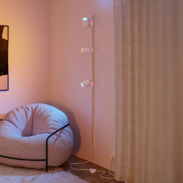 Paulmann URail spot LED Luxe, ZigBee, biały sygnałowy, GU10 Luxe Zigbee, możliwość ściemniania, biały / opal, salon / jadalnia, tworzywo sztuczne, nowoczesny