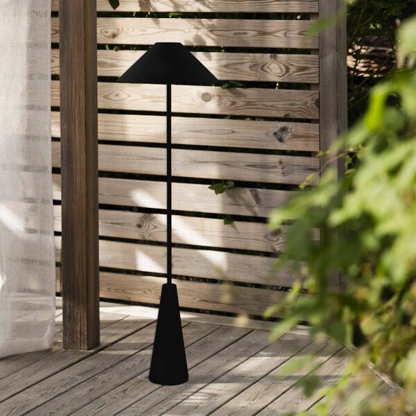 Globen Lighting Akumulatorowa lampa stojąca zewnętrzna Cannes, czarna, IP54 możliwość ściemniania, czarny, salon / jadalnia, metal, skandynawski
