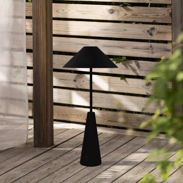 Globen Lighting Akumulatorowa lampa stojąca zewnętrzna Cannes, czarna, IP54 możliwość ściemniania, czarny, salon / jadalnia, metal, skandynawski