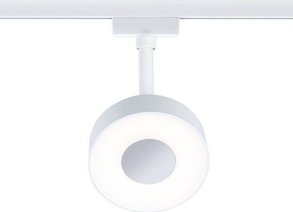 Paulmann URail spot LED Circle, 3stepdim, 4000 K, biała światło sygnałowe możliwość ściemniania, biały / opal, salon / jadalnia, metal, nowoczesny