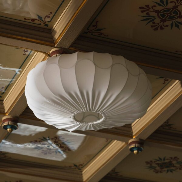 Globen Lighting Lampa sufitowa BLADVERK, możliwość ściemniania, biały / opal, salon / jadalnia, tkanina / materiał / jedwab, skandynawski