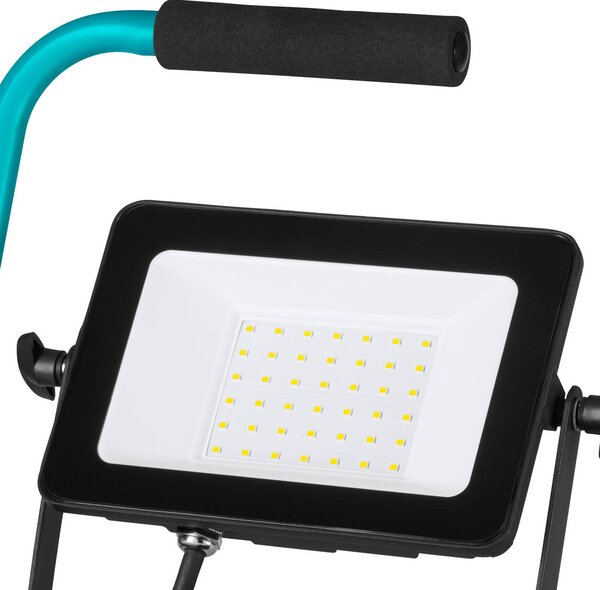 EGLO Reflektor zewnętrzny LED Avelar, czarny/turkusowy, szerokość 32 cm, metalowy Avelar, czarny, aluminium