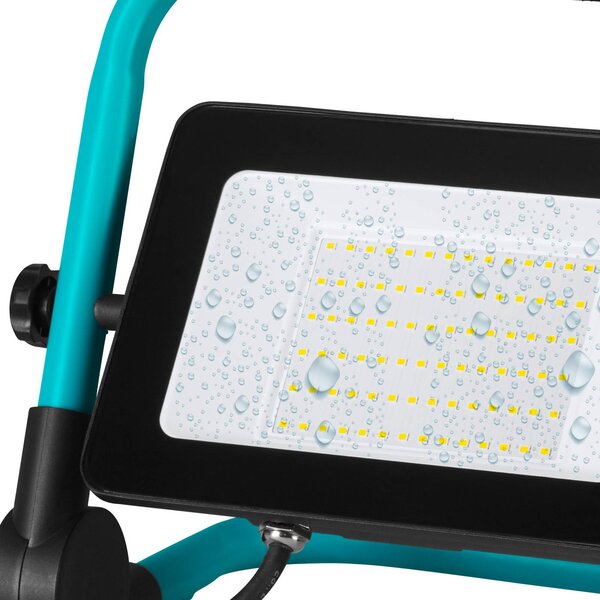 EGLO Reflektor zewnętrzny LED Avelar, czarny/turkusowy, szerokość 31 cm, metalowy Avelar, czarny, aluminium