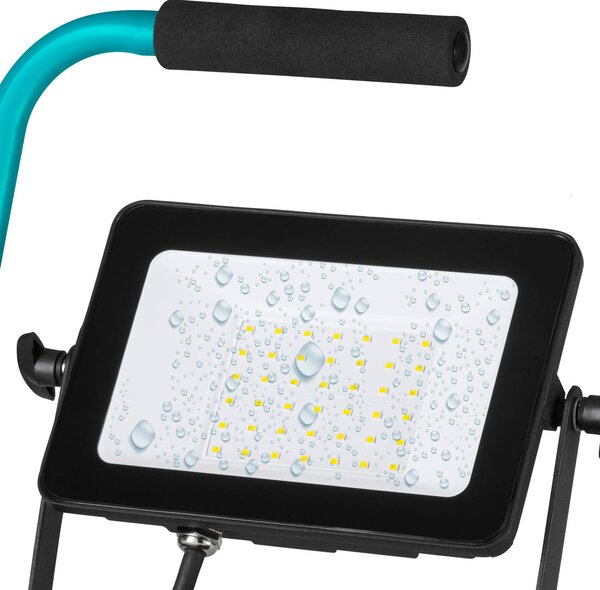 EGLO Reflektor zewnętrzny LED Avelar, czarny/turkusowy, szerokość 32 cm, metalowy Avelar, czarny, aluminium