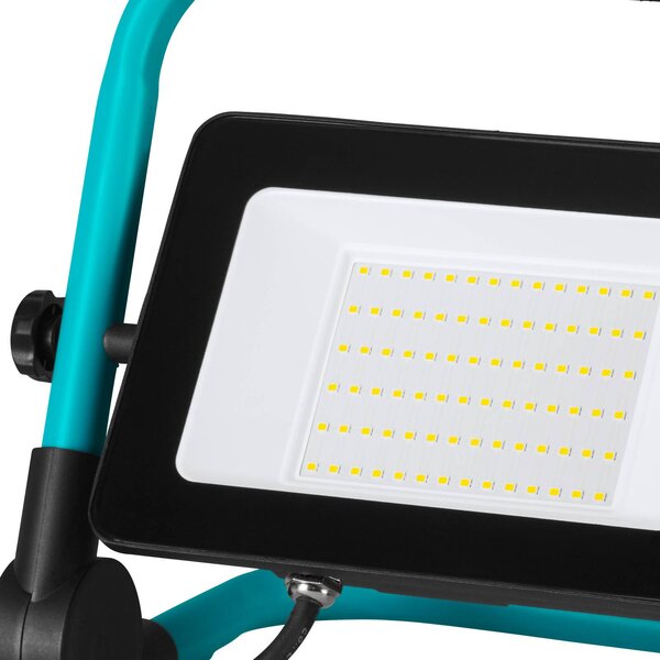 EGLO Reflektor zewnętrzny LED Avelar, czarny/turkusowy, szerokość 31 cm, metalowy Avelar, czarny, aluminium