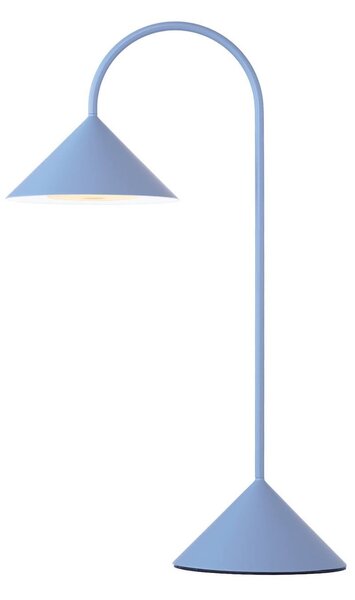 FRANDSEN lampa stołowa LED Grasp, jasnoniebieska, wysokość 47 cm możliwość ściemniania, niebieski, metal, design