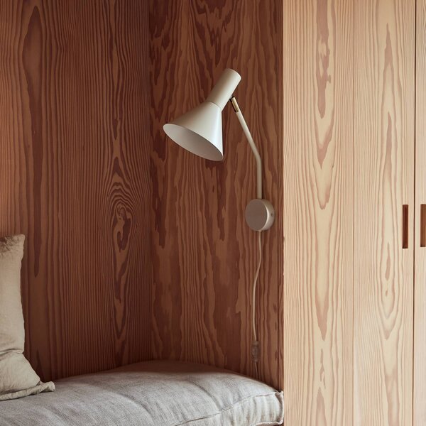 FRANDSEN Kinkiet Lyss, kremowy / amber, salon / jadalnia, metal, design