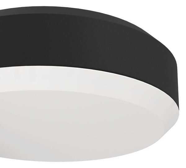 EGLO Kinkiet zewnętrzny LED Fornaci, czarna, szerokość 16 cm, czujnik Fornaci, czarny, metal, nowoczesny