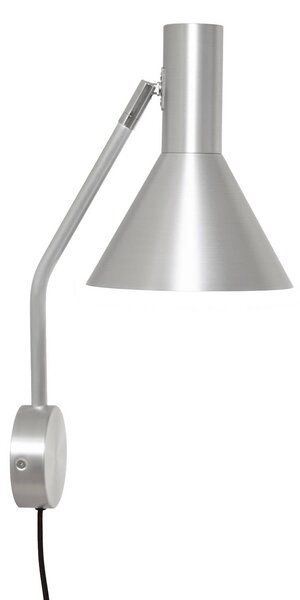 FRANDSEN Kinkiet Lyss, aluminiowy / szary / cynkowy, salon / jadalnia, aluminium, design
