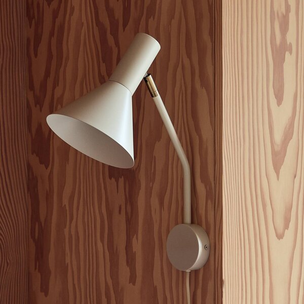 FRANDSEN Kinkiet Lyss, kremowy / amber, salon / jadalnia, metal, design