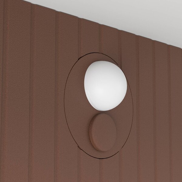 EGLO Lampa ścienna LED z panelem słonecznym Frigento w kolorze rdzy, wysokość 15 cm,, brązowy / rdzawy, aluminium, nowoczesny