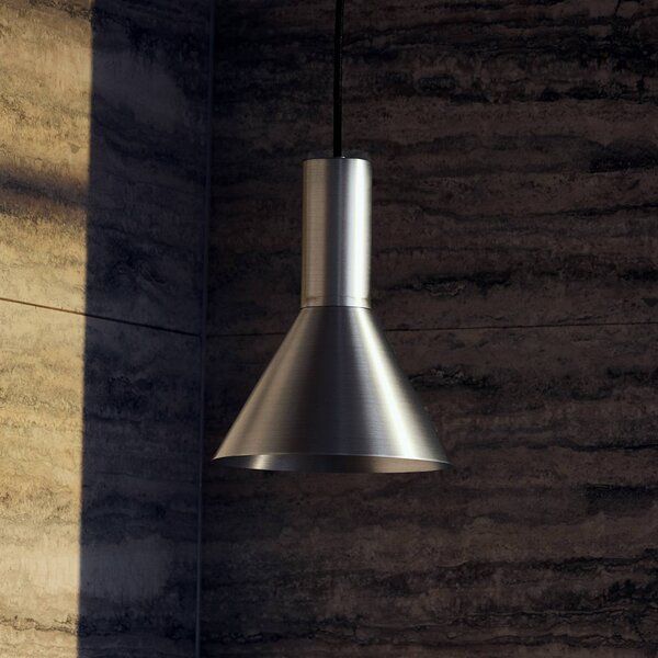 FRANDSEN Lampa wisząca Lyss, możliwość ściemniania, aluminiowy / szary / cynkowy, salon / jadalnia, aluminium, design