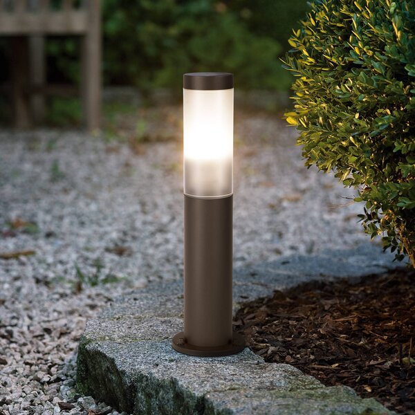 EGLO Lampa cokołowa Helsinki, kolor rdzawobrązowy, wysokość 45 cm, stal nierdzewna, Helsinki, brązowy / rdzawy, stal szlachetna, nowoczesny