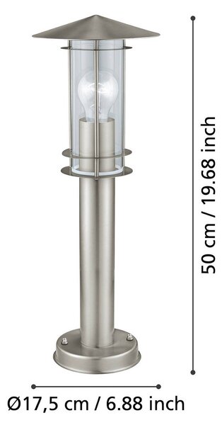 EGLO Lampa ogrodowa stojąca Lisio, aluminiowy / szary / cynkowy, stal szlachetna