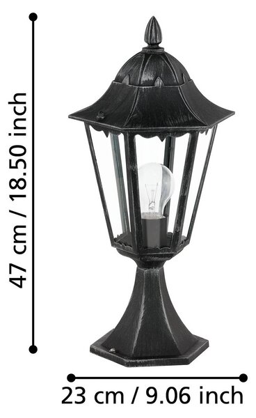 EGLO Lampa ogrodowa stojąca Navedo, czarny, aluminium, antyczny