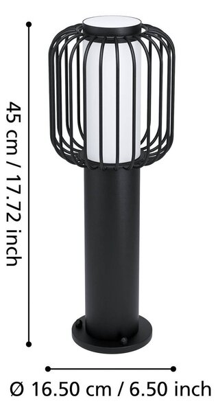 EGLO Lampa ogrodowa stojąca Ravello, czarny, metal, nowoczesny