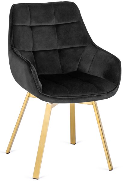 Obrotowe krzesło glamour z kubełkowym siedziskiem Mia