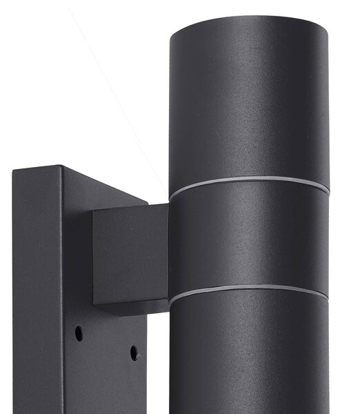 EGLO Lampa ścienna Riga 5, kolor antracytowy, 21 cm, metalowy czujnik, 2-punktowa 5, aluminiowy / szary / cynkowy, metal, nowoczesny