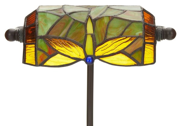 Artistar Lampa stołowa tiffany DRAGONFLY, zielony, salon / jadalnia, szkło, tiffany
