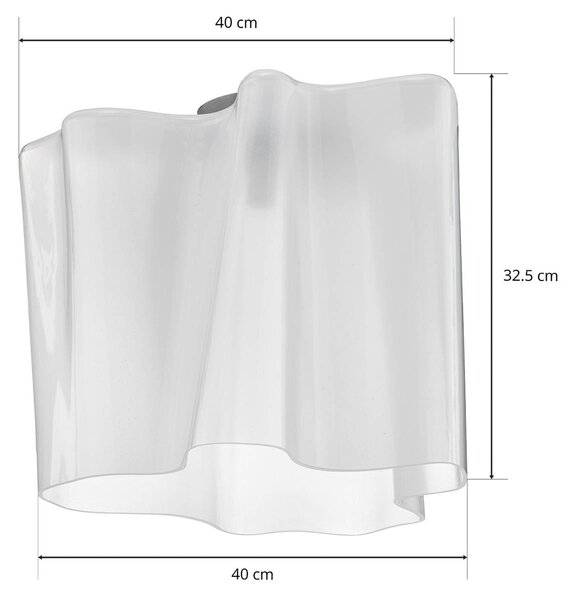 Artemide Lampa sufitowa designerska Logico, możliwość ściemniania, biały / opal, salon / jadalnia, szkło, design